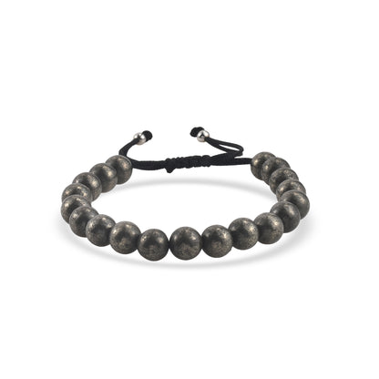 Pyrite Bead Macrame Demifine Bracelet for Men and Women