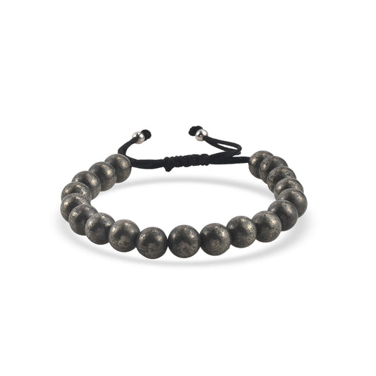 Pyrite Bead Macrame Demifine Bracelet for Men and Women