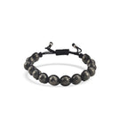 Adjustable Handwoven Pyrite Beaded Shamballa Bracelet for Men & Women