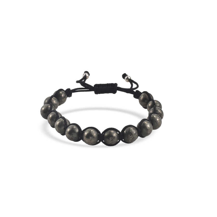 Handwoven Pyrite Shamballa Demifine  Bracelet for Men and Women