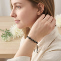 Adjustable Triple Pyrite Gemstone Macrame Shamballa Bracelet
