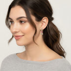 Marquise Pink CZ Gold Plated Brass Dangle Earrings