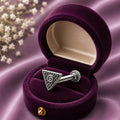 Triangle Spiral Screw Back Nose Pin for Women - 925 Sterling Silver Oxidized