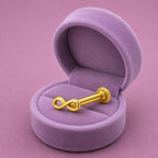 925 Sterling Silver Yellow Plated Infinity Screw Back Nose Pin for Women