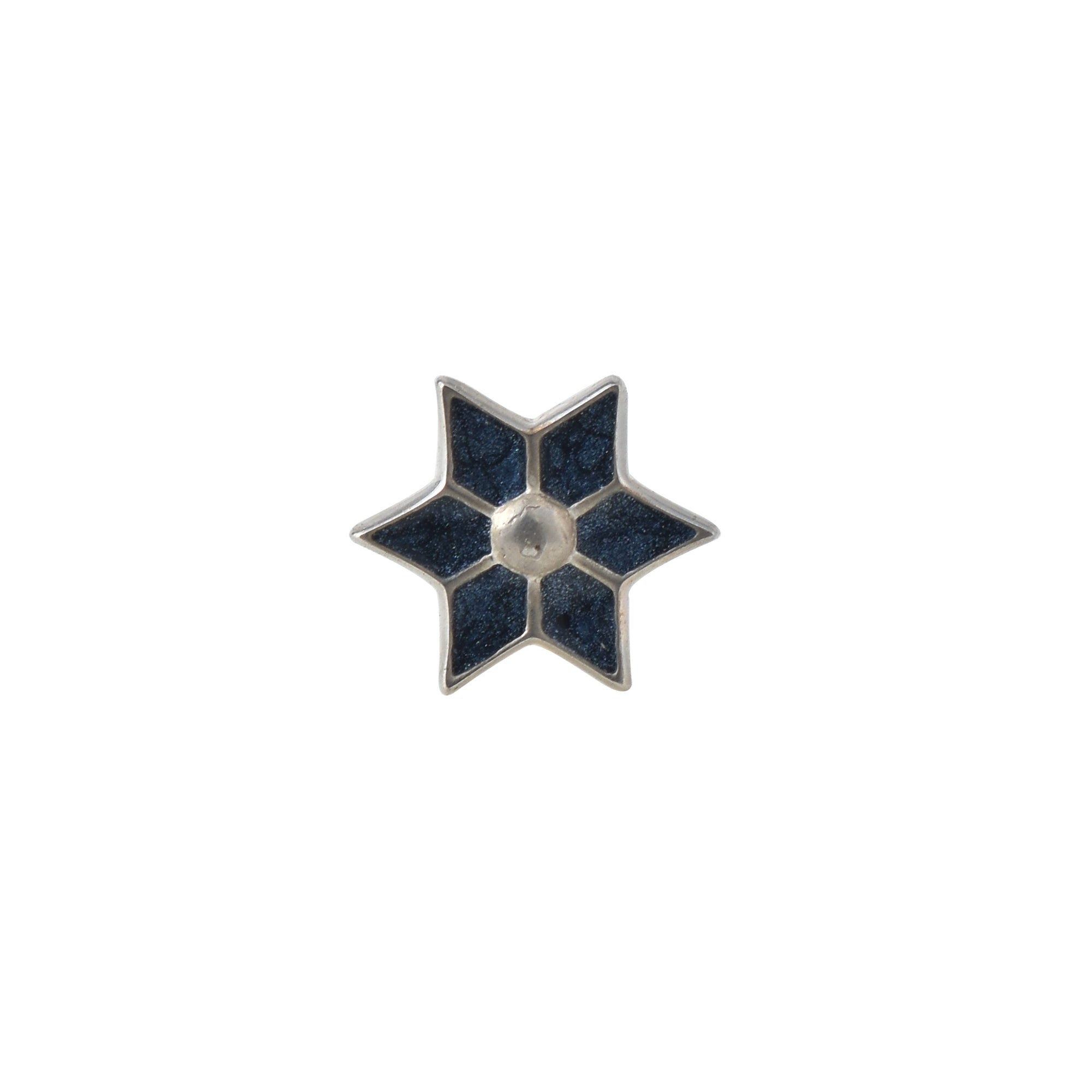 Blue Star Enamel Star Nose Pin 925 Sterling Silver