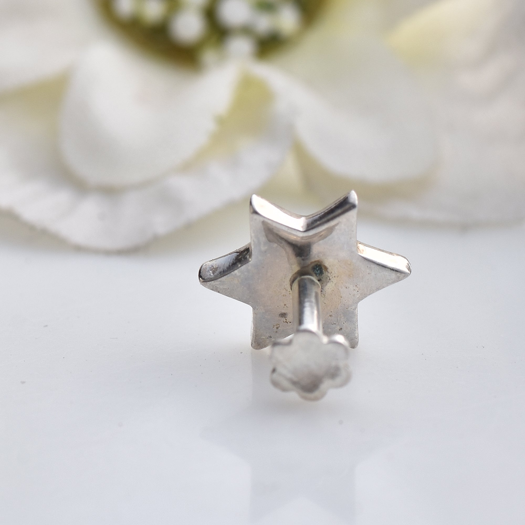 Enamel Multicolor Floral Star Nose Pin 925 Sterling Silver