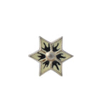 Enamel Black & Cream Star Nose Pin 925 Sterling Silver