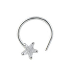 Minimalist Five-Point Star Nose Pin 925 Sterling Silver