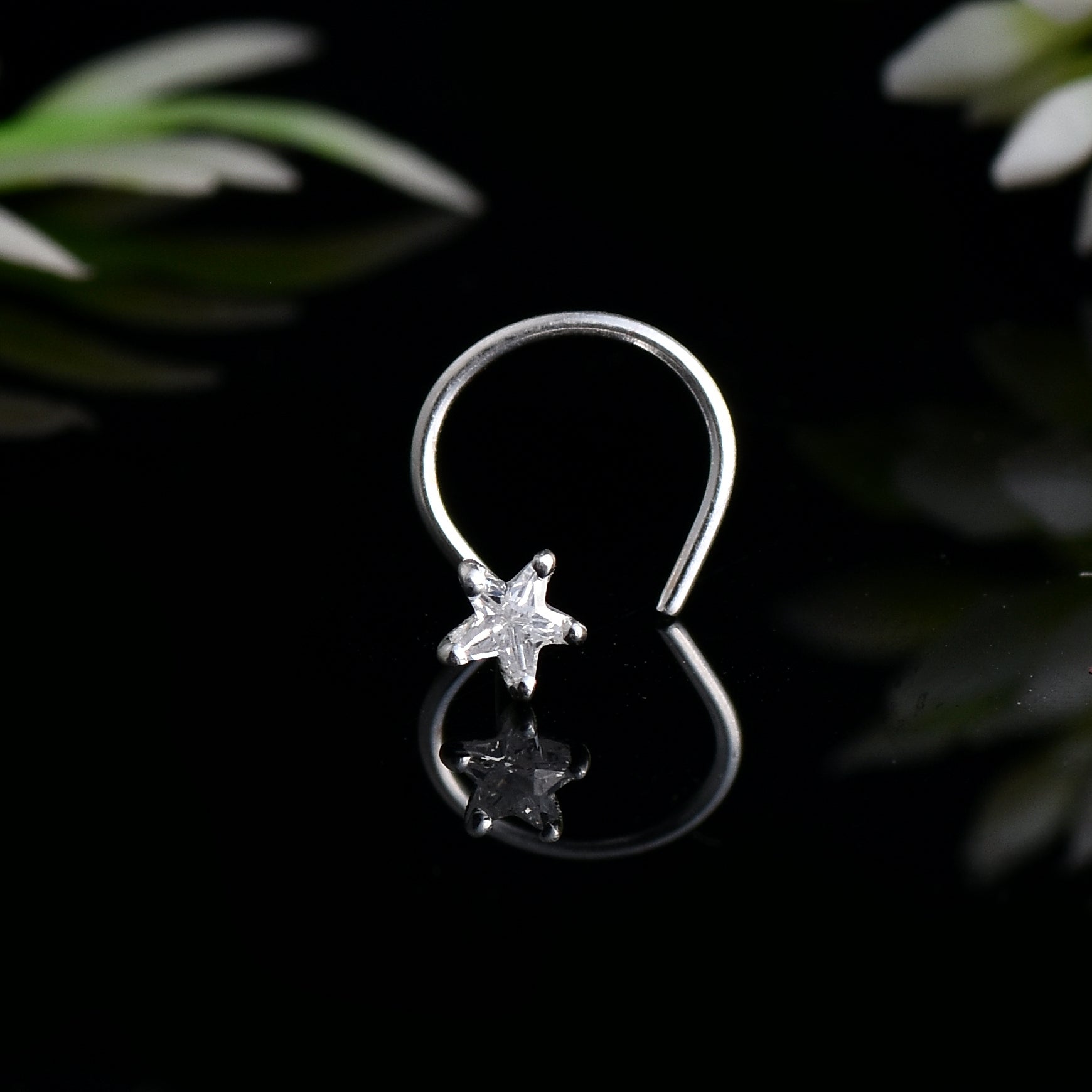 Minimalist Five-Point Star Nose Pin 925 Sterling Silver