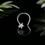 Minimalist Five-Point Star Nose Pin 925 Sterling Silver