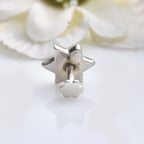 Mint Green & Black Polka Star Nose Pin 925 Sterling Silver