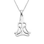Yoga Meditation Pose Pendant Necklace 925 Sterling Silver