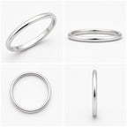 925 Sterling Silver Classic Smooth Plain Band Ring