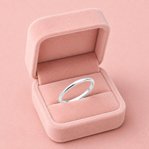 925 Sterling Silver Classic Smooth Plain Band Ring