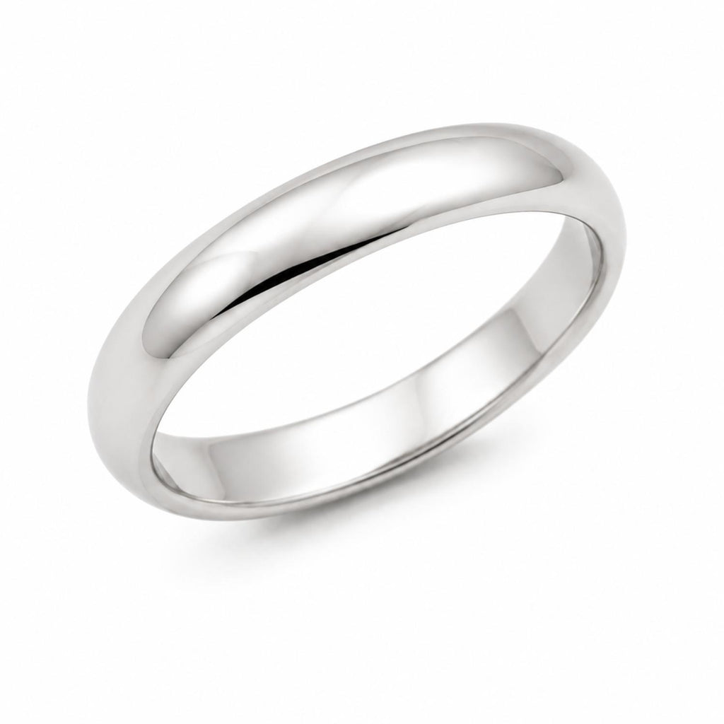 925 Sterling Silver Classic Smooth Plain Band Ring