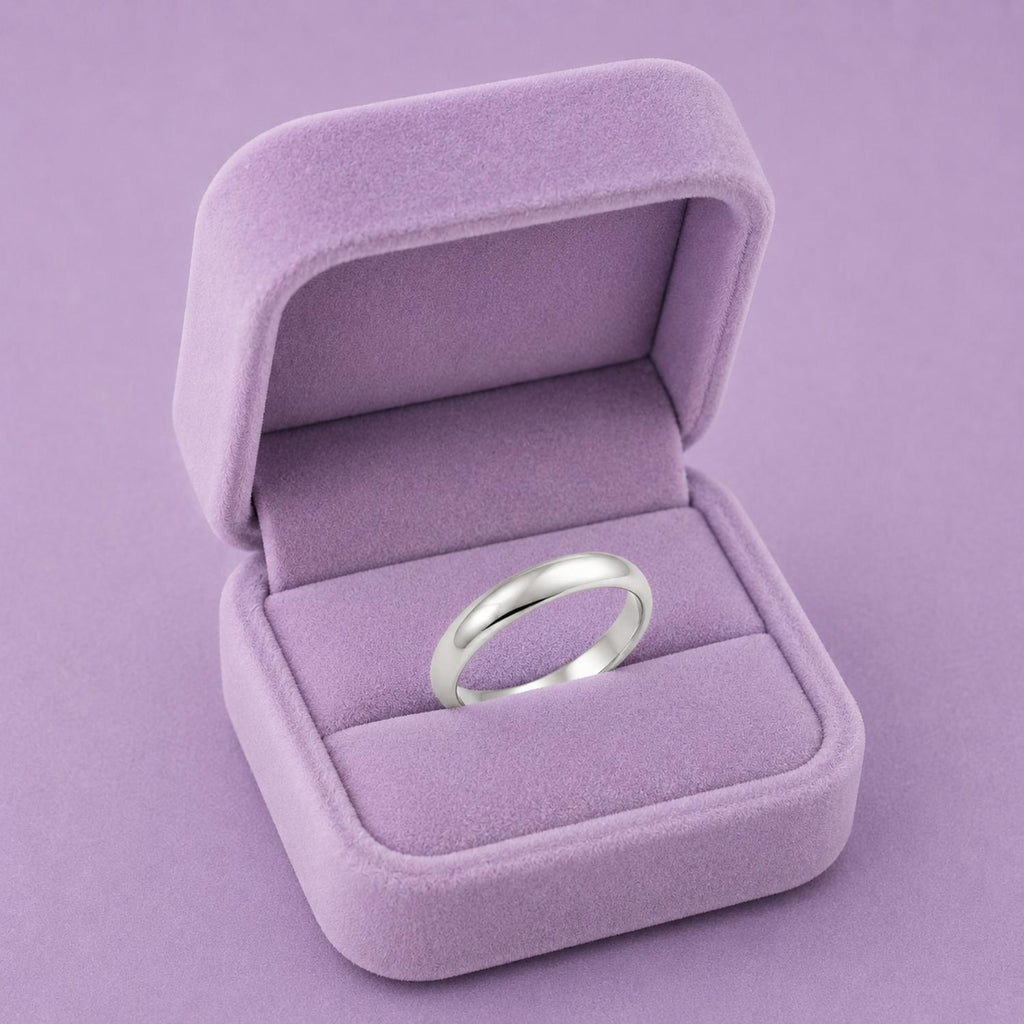 925 Sterling Silver Classic Smooth Plain Band Ring