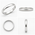 925 Sterling Silver Classic Smooth Plain Band Ring