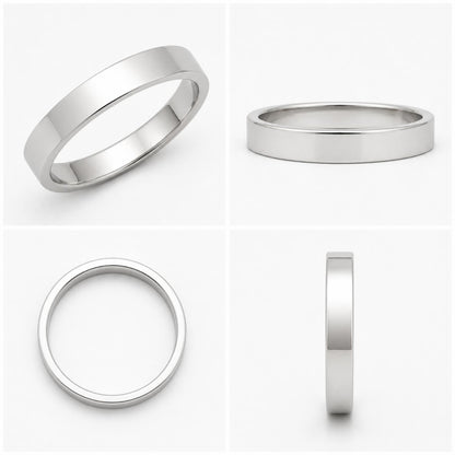Classic Wide Plain Band Ring – 925 Sterling Silver