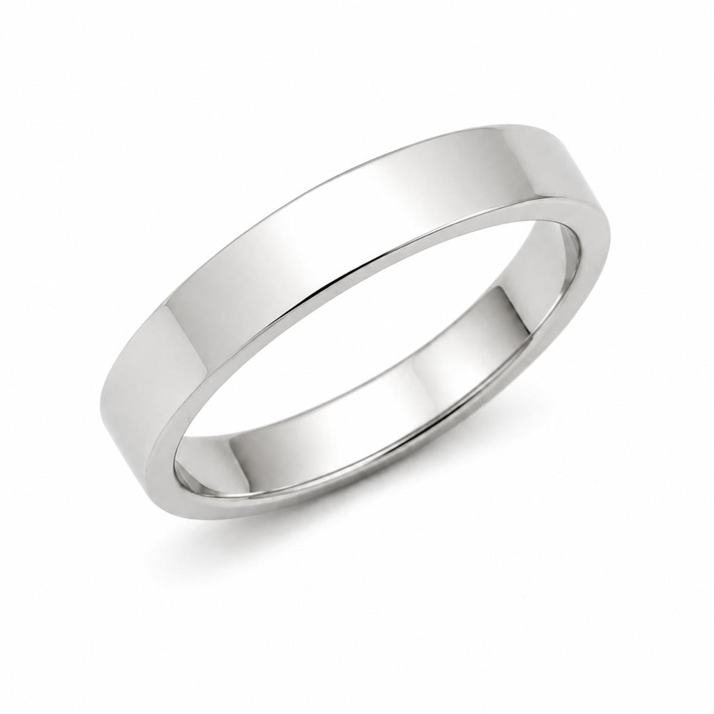 925 Sterling Silver Classic Wide Plain Band Ring