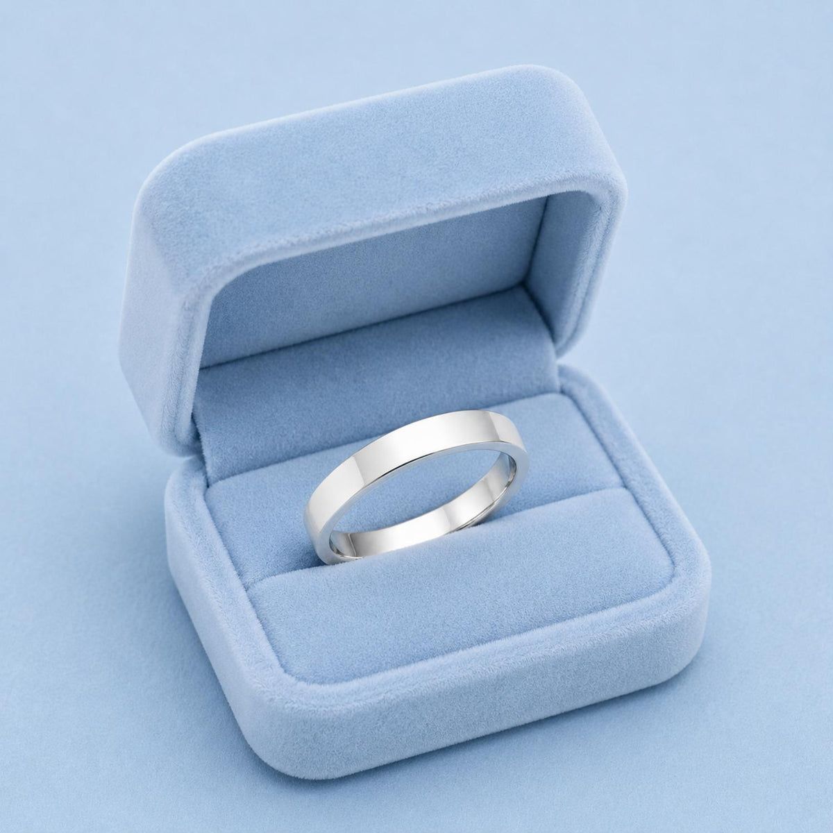 925 Sterling Silver Classic Wide Plain Band Ring