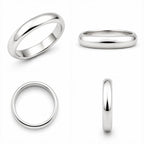925 Sterling Silver Classic Rounded Domed Band Ring
