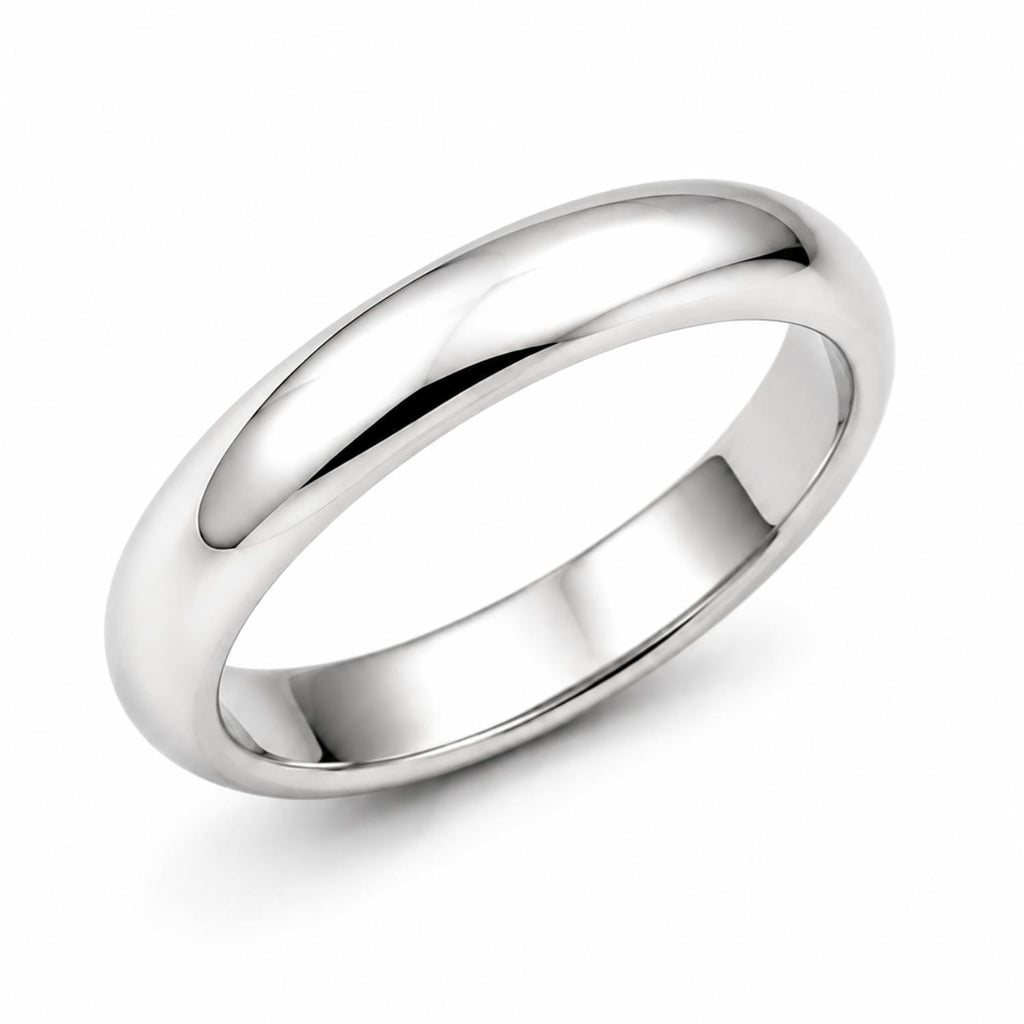 925 Sterling Silver Classic Rounded Domed Band Ring