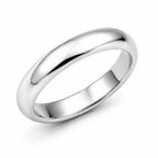 925 Sterling Silver Classic Rounded Domed Band Ring
