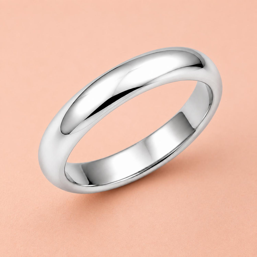 925 Sterling Silver Classic Rounded Domed Band Ring