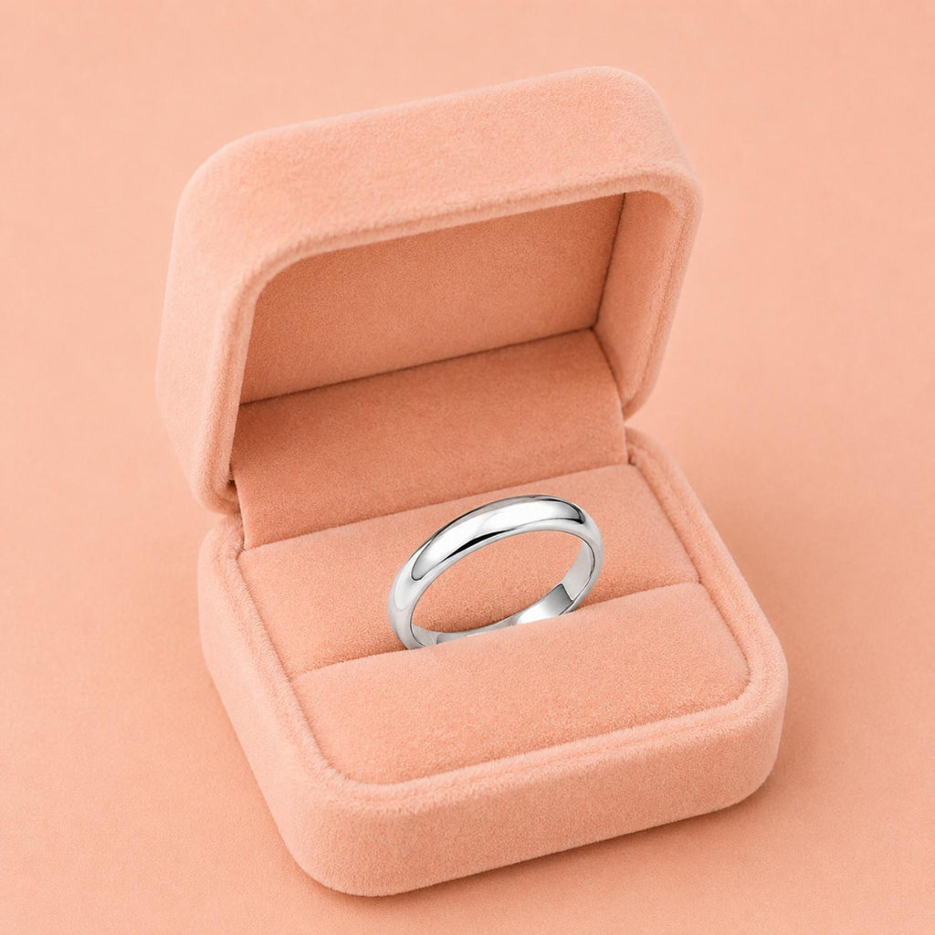 925 Sterling Silver Classic Rounded Domed Band Ring