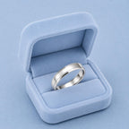 925 Sterling Silver Wide Band Ring with Double Edge Detail