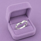 925 Sterling Silver Smooth Curved Wide Band Ring