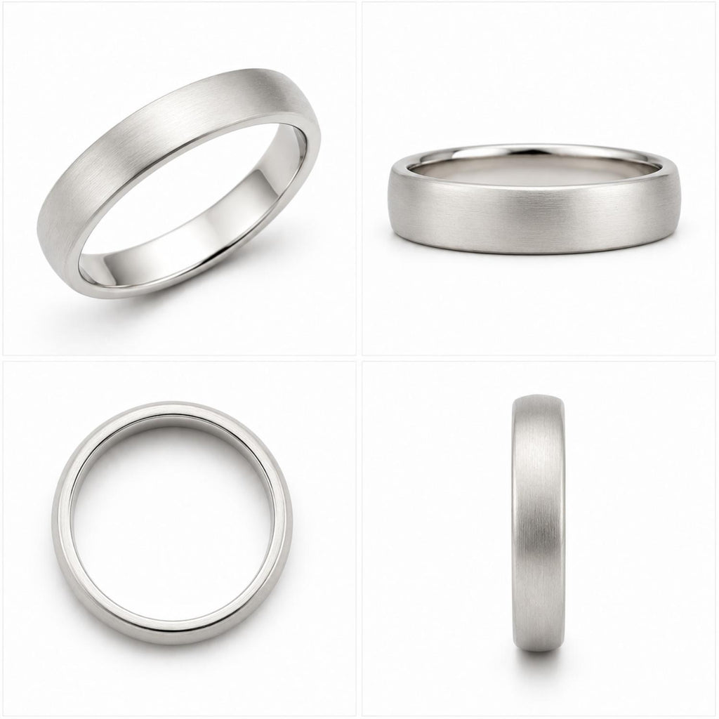 925 Sterling Silver Wide Textured Brushed Finish Band Ring