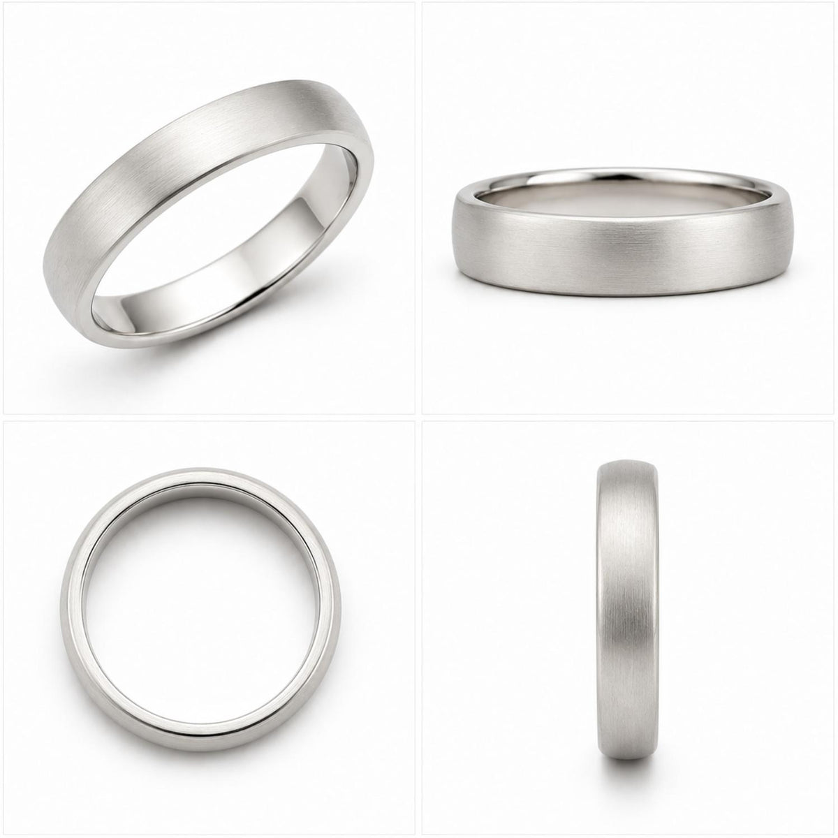 925 Sterling Silver Wide Textured Brushed Finish Band Ring