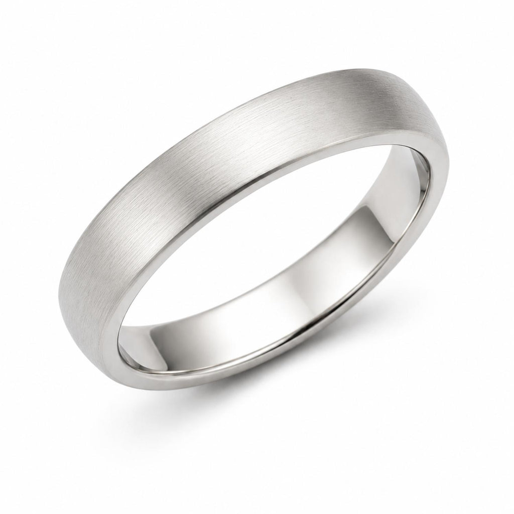 925 Sterling Silver Wide Textured Brushed Finish Band Ring