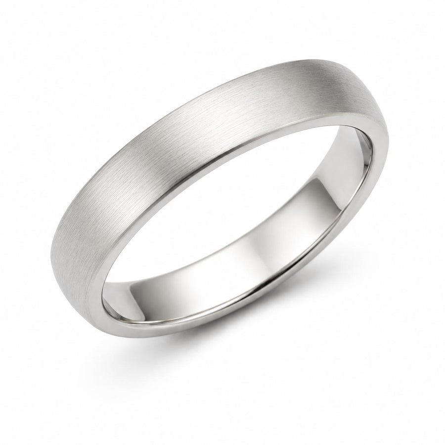 Wide Brushed Finish Band Ring – 925 Sterling Silver