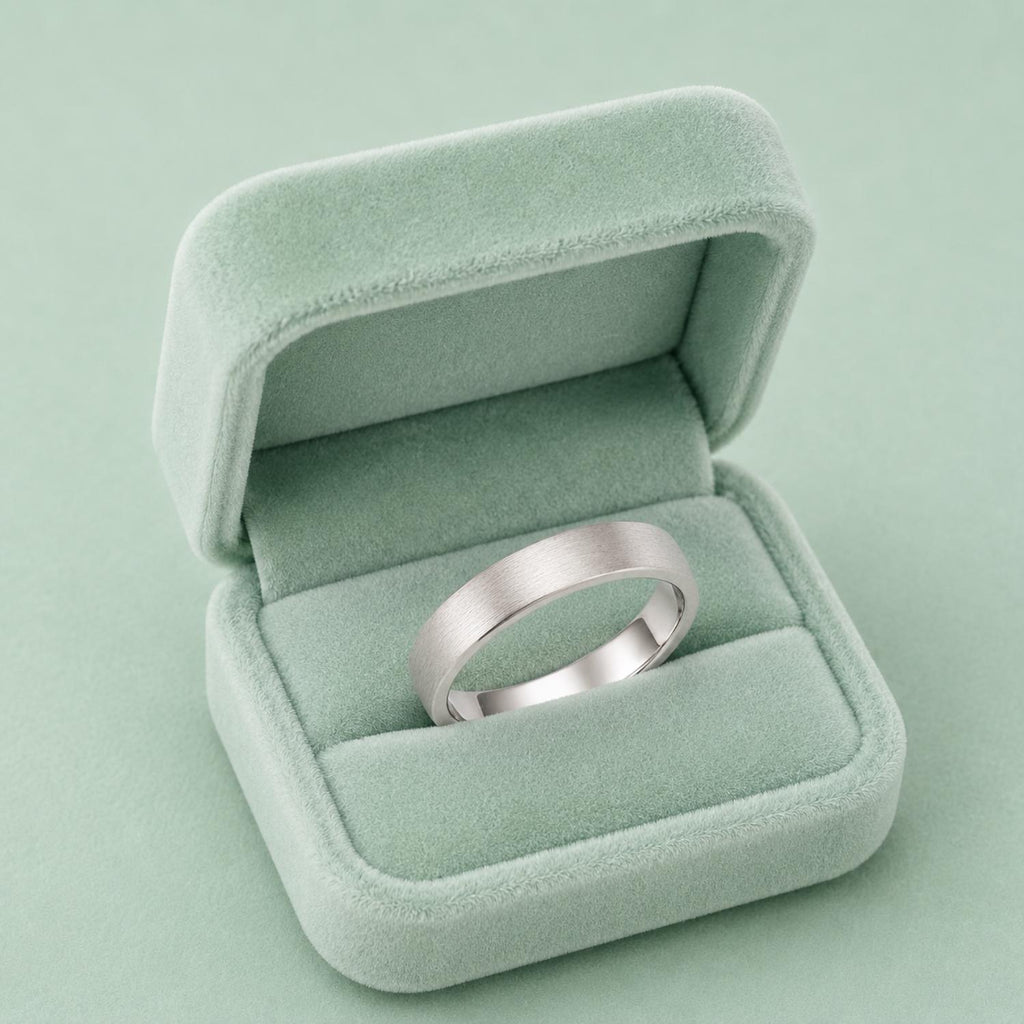 925 Sterling Silver Wide Textured Brushed Finish Band Ring