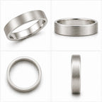 925 Sterling Silver Textured Minimalist Brushed Wide Band Ring