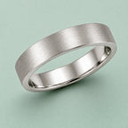 925 Sterling Silver Textured Minimalist Brushed Wide Band Ring