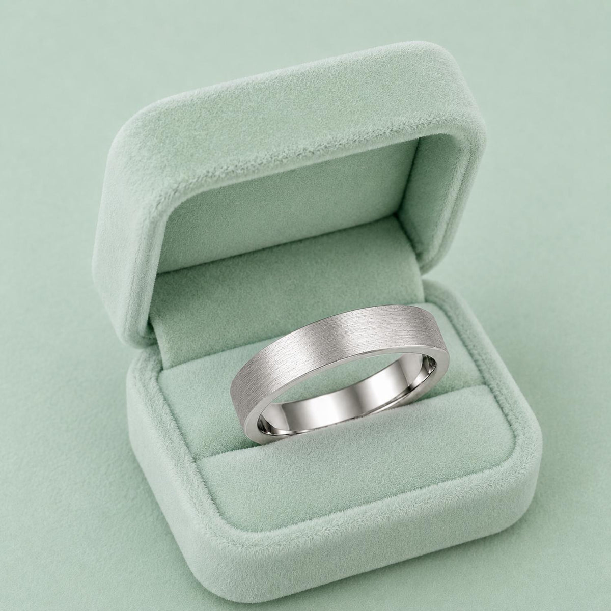 925 Sterling Silver Textured Minimalist Brushed Wide Band Ring