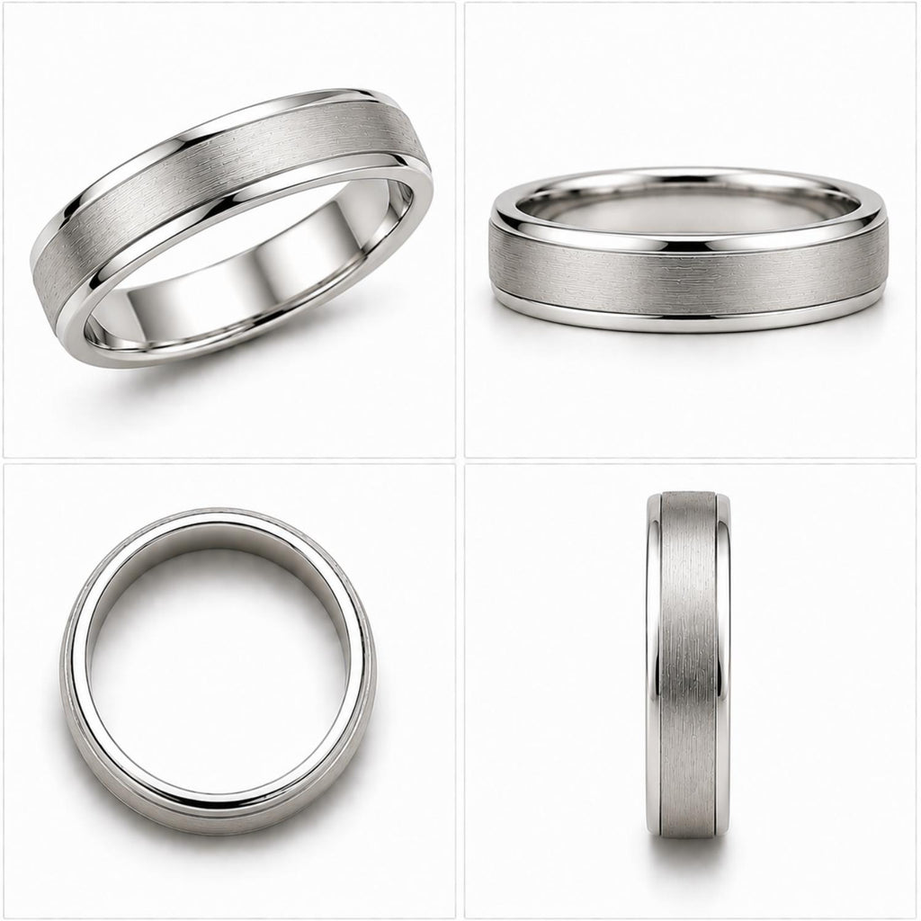 925 Sterling Silver Textured Wide Band Ring