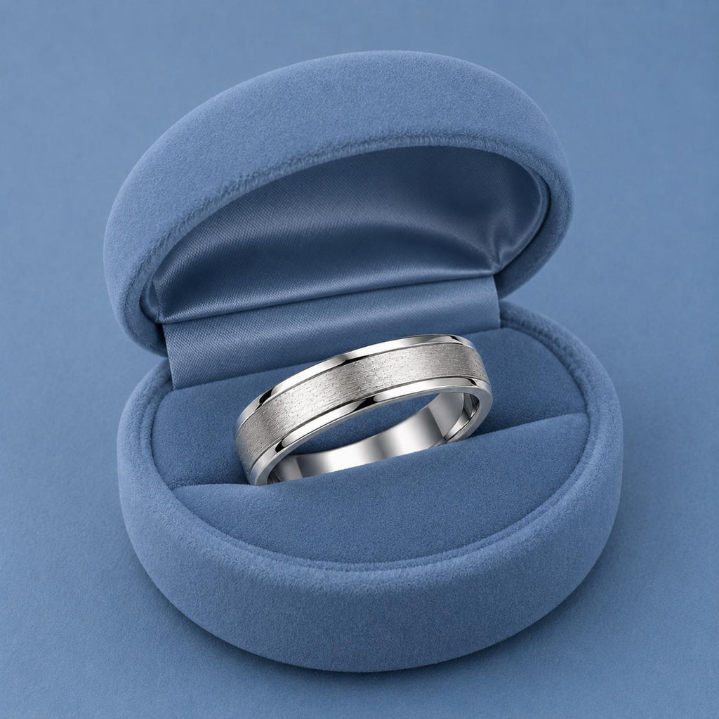 925 Sterling Silver Textured Wide Band Ring