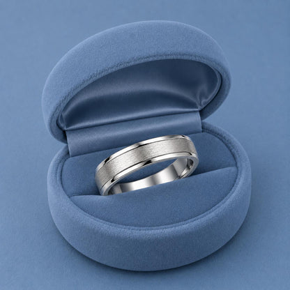 Fine Textured Wide Band Ring – 925 Sterling Silver