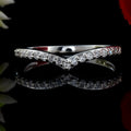 Elegant Natural White Topaz Ring 925 Sterling Silver
