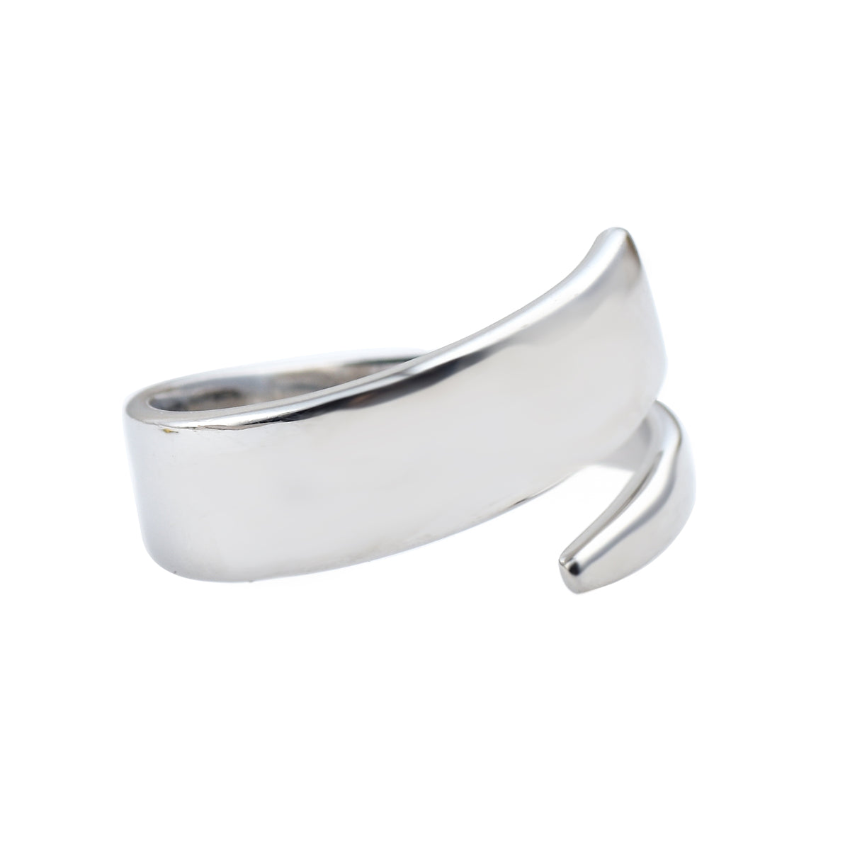 Wave Open Adjustable Band Ring – 925 Sterling Silver