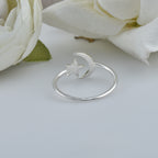 Minimalist Open Adjustable Celestial Moon & Star Ring 925 Sterling Silver