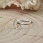 Minimalist Open Adjustable Celestial Moon & Star Ring 925 Sterling Silver