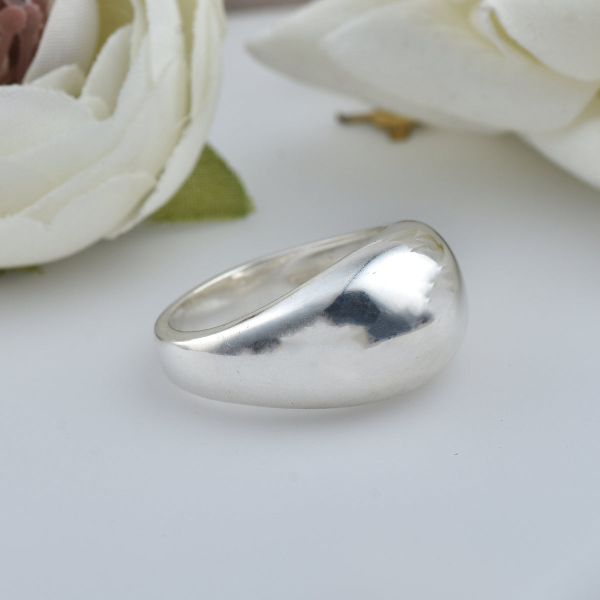 Classic High-Polish Bold Dome Ring – 925 Sterling Silver