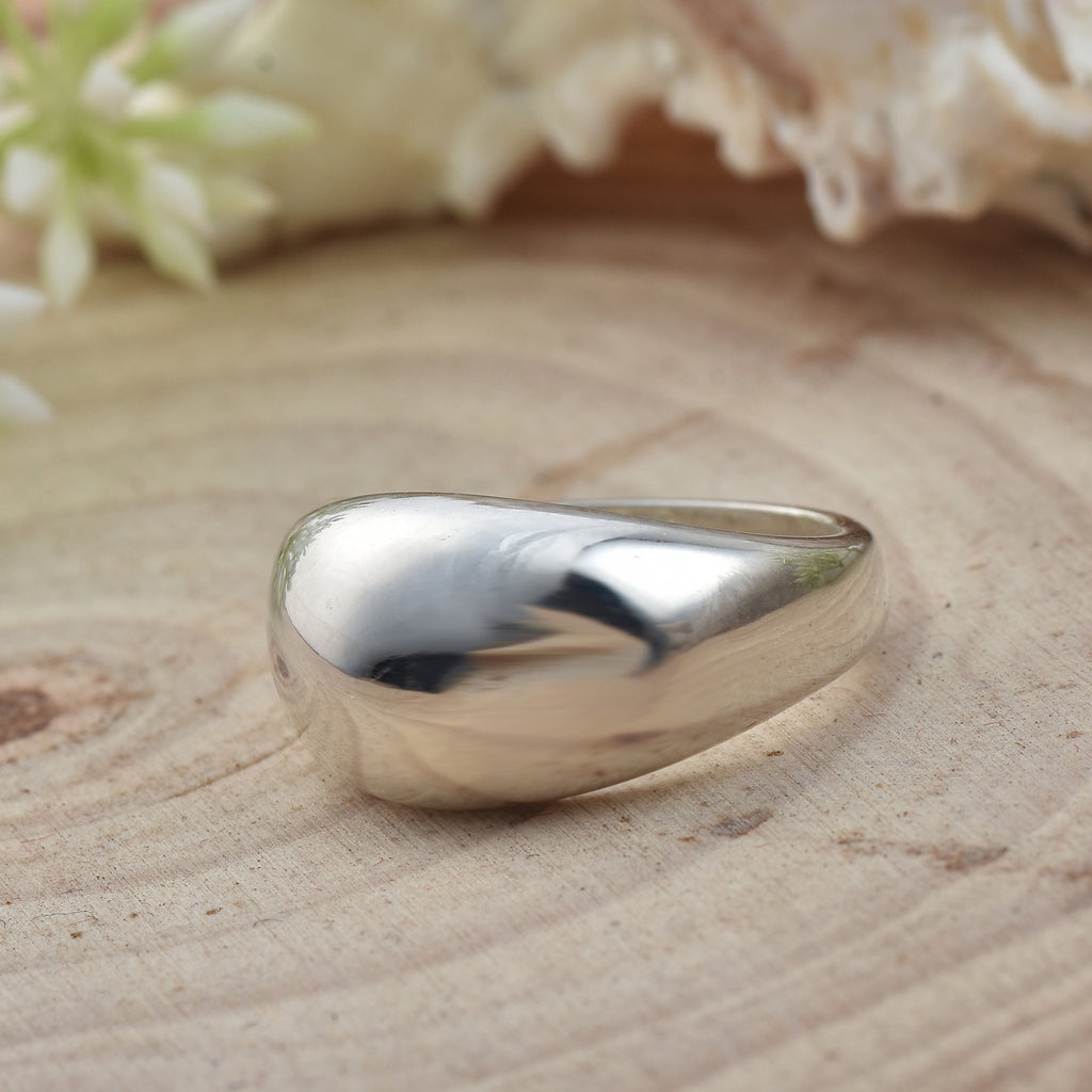Classic High-Polish Bold Dome Ring 925 Sterling Silver