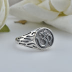 Hindu Aum Symbol Spiritual Om Ring 925 Sterling Silver
