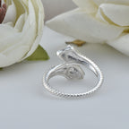 Open Wrap Serpent Adjustable Snake Ring 925 Sterling Silver